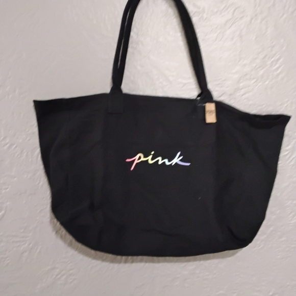 PINK Victoria's Secret Black Tote Bag - Picture 2 of 9
